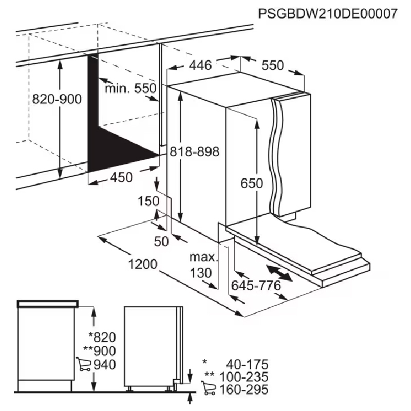 Lavavajillas integrable Electrolux EEG62310L – 45 cm, 9 servicios, 44 dB