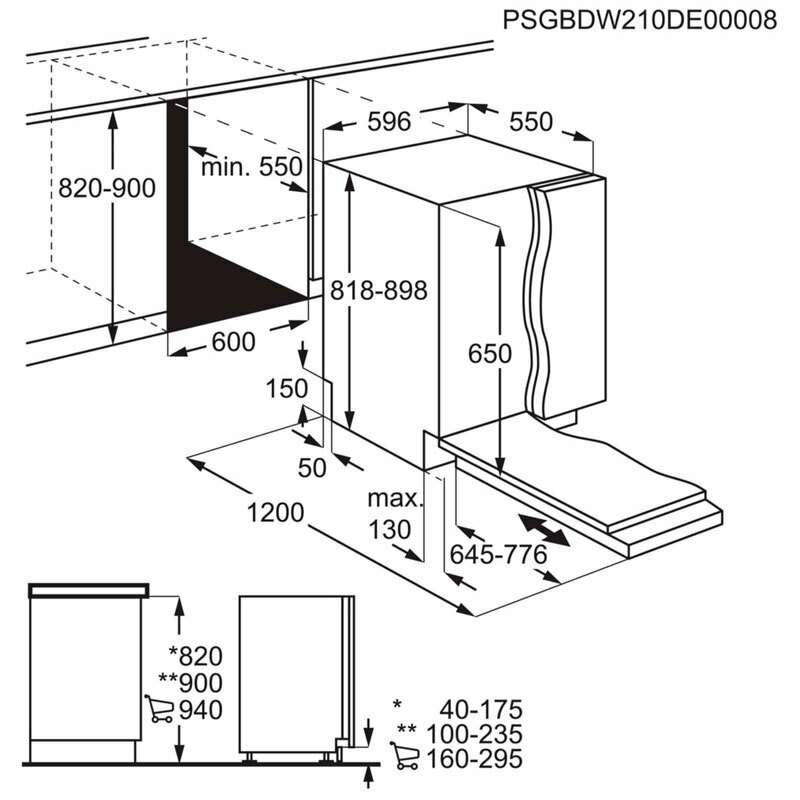 Lavavajillas integrable Electrolux EES47400L – 13 cubiertos, AirDry, Motor inverter