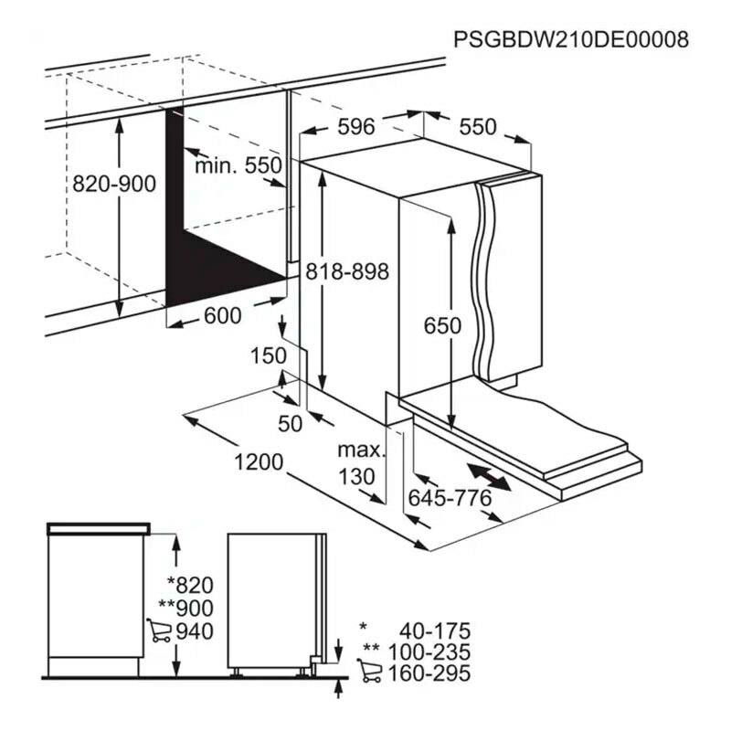Lavavajillas integrable 60 cm Electrolux LSV48400L – 14 servicios, Motor Inverter, AirDry