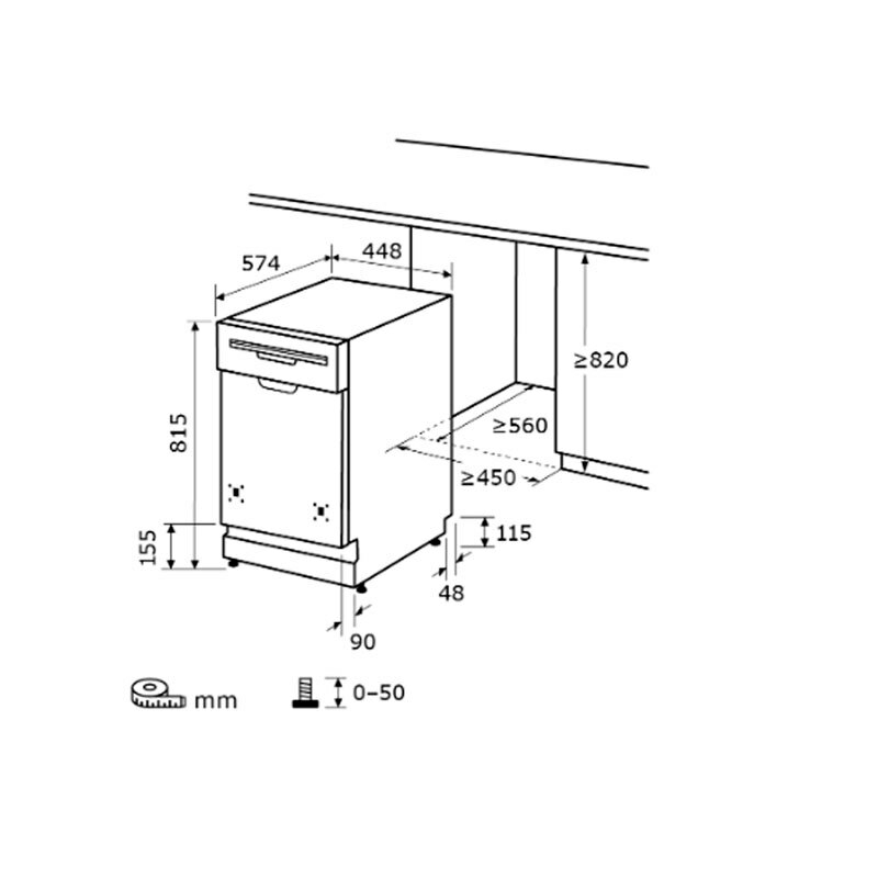 Lavavajillas integrable 45 cm Exquisit EGSP1009-E-030E – 9 servicios, Clase E, Cuba inox