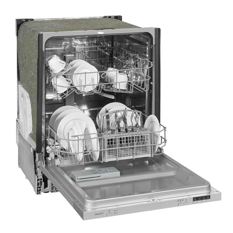 Lavavajillas integrable 60 cm Exquisit EGSP6012-E-030E – 12 servicios, 11 L/ciclo Eco, 47 dB