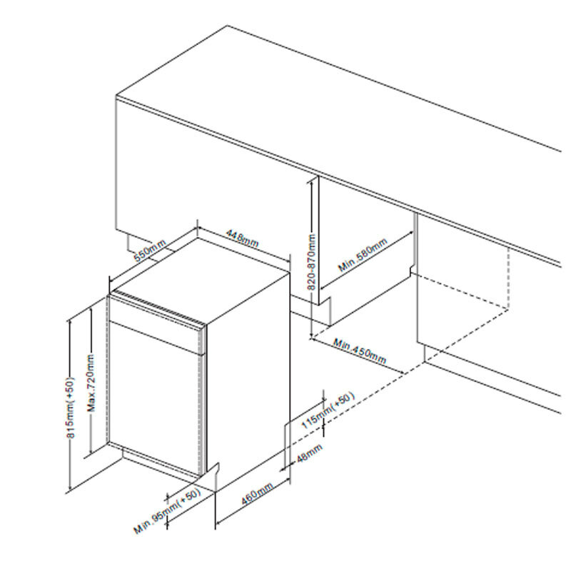 Lavavajillas integrable Fagor 4LVF424IT – 45 cm, 12 servicios, 47 dB