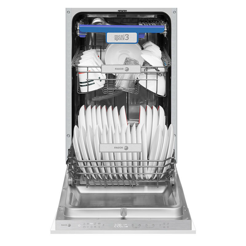 Lavavajillas integrable Fagor 4LVF438ADIT – 45 cm, 10 servicios, 3ª bandeja MaxiSpace