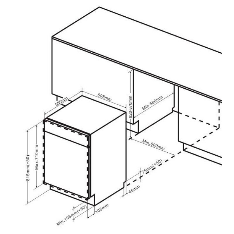 Lavavajillas integrable Fagor 4LVF624IT – 12 servicios, 7 programas, AquaStop