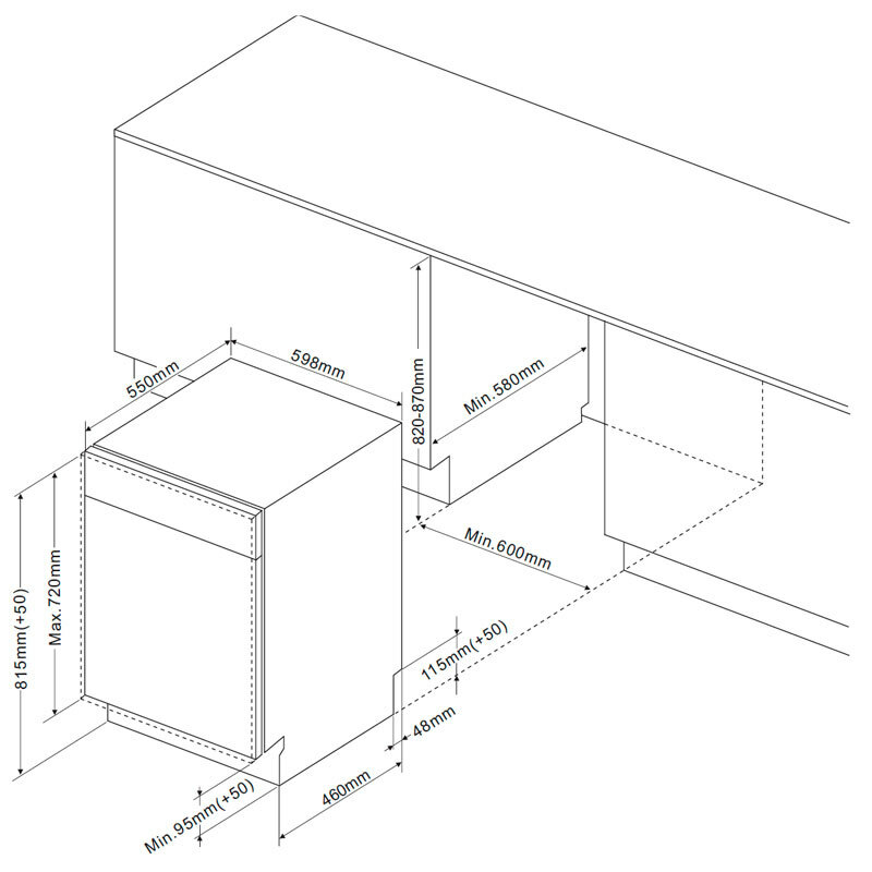 Lavavajillas integrable Fagor 4LVF637ADIT – 14 servicios, 44 dB, AquaStop
