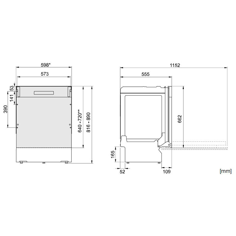 Lavavajillas integrable Hisense HV16A – 60 cm, 16 servicios, Clase A