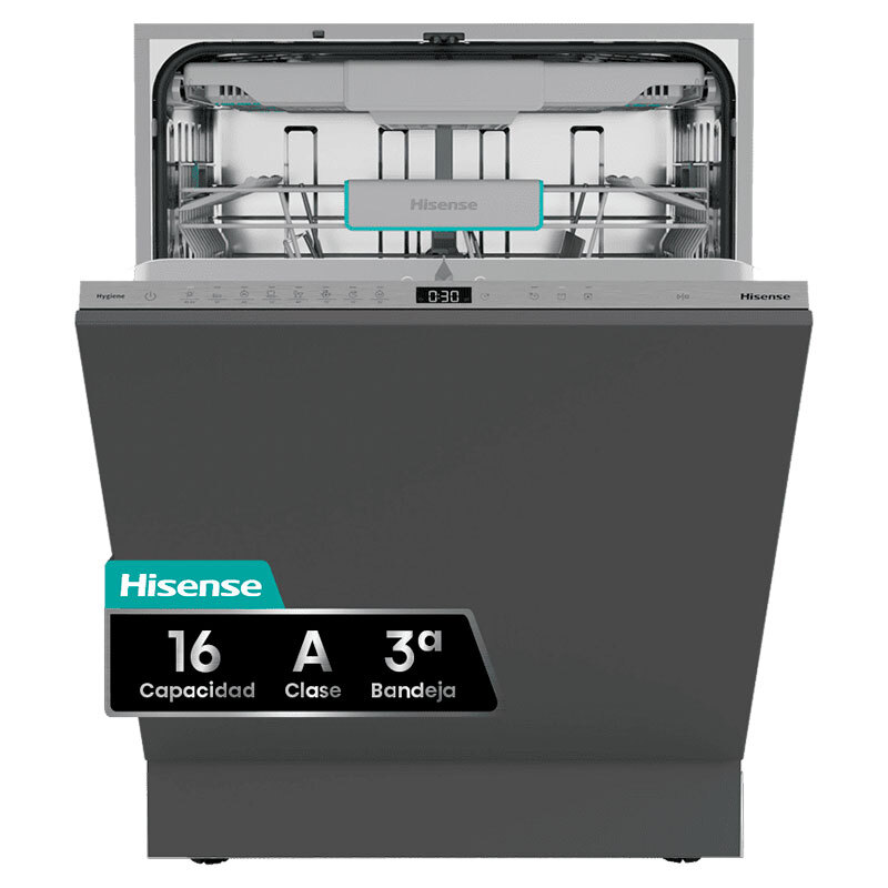 Lavavajillas integrable Hisense HV16A – 60 cm, 16 servicios, Clase A