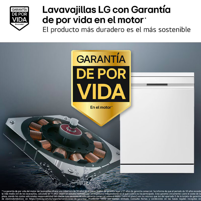 Lavavajillas integrable LG DB375TXS – 14 servicios, Clase A, QuadWash y TrueSteam