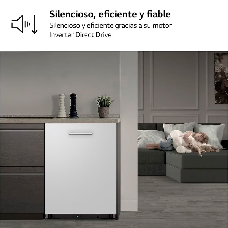 Lavavajillas integrable 60 cm LG DB597TXS – 14 servicios, TrueSteam & QuadWash, WiFi ThinQ