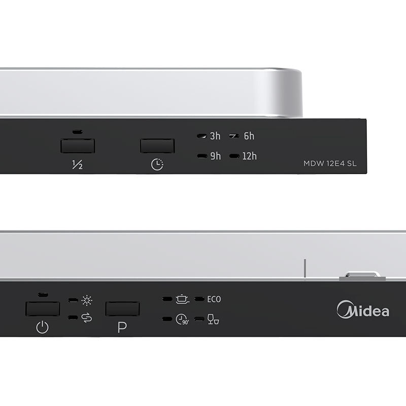 Lavavajillas integrable 60 cm Midea MDW12E4SL – 12 cubiertos, 49 dB, inicio diferido