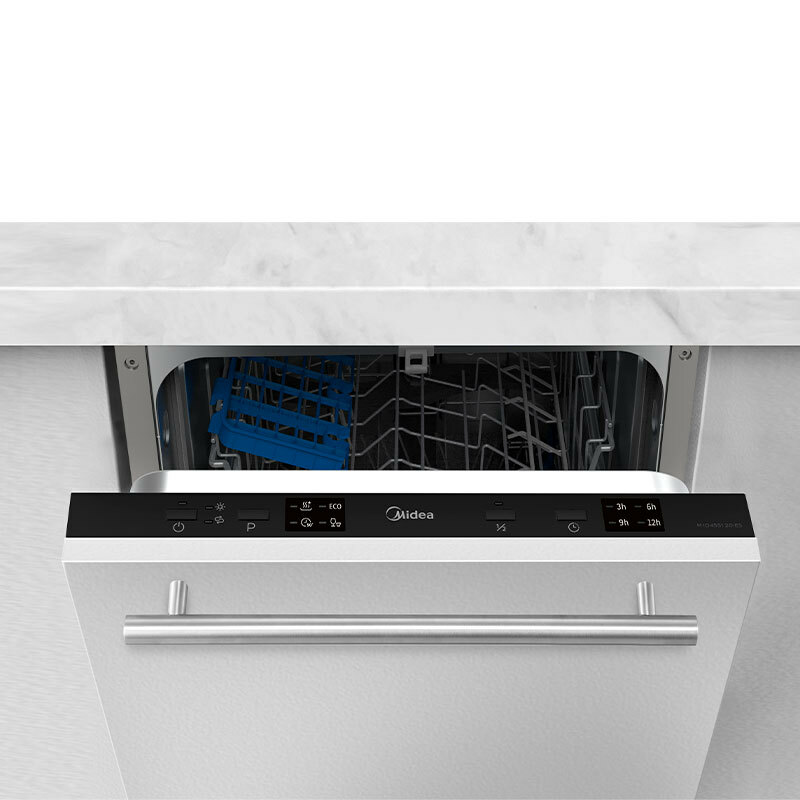 Lavavajillas integrable 45 cm Midea MID45S120-ES – 10 servicios, 9 L/ciclo, AquaStop