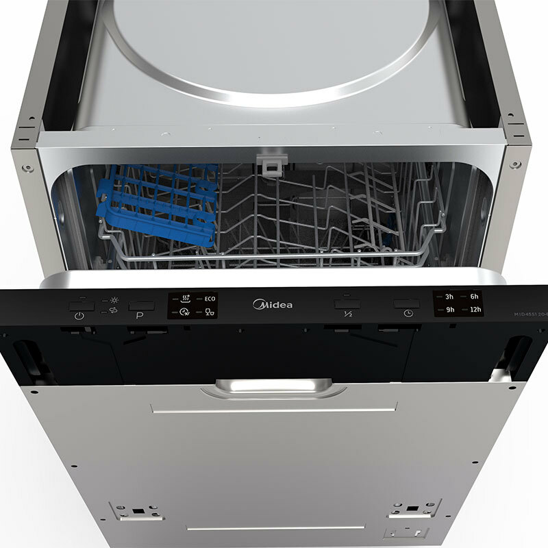 Lavavajillas integrable 45 cm Midea MID45S120-ES – 10 servicios, 9 L/ciclo, AquaStop
