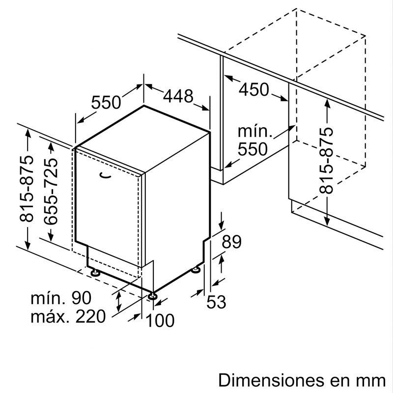 Lavavajillas totalmente integrable Siemens SR63EX25KE – 45 cm, 10 servicios, Home Connect