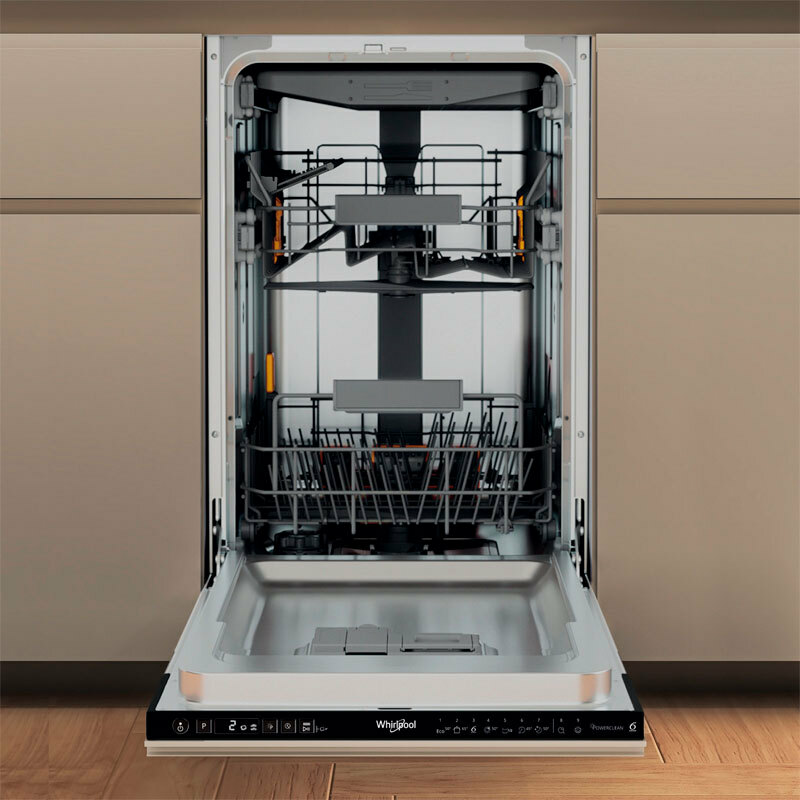 Lavavajillas integrable 45 cm Whirlpool WH6IC11BS7LA0 – 11 servicios, PowerClean, Natural Dry