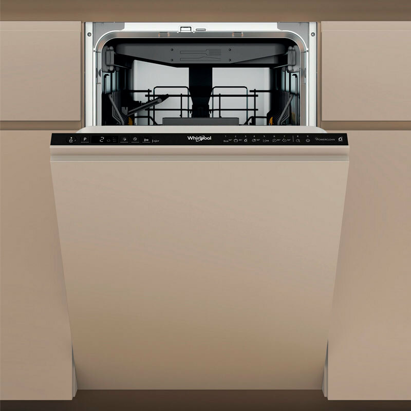 Lavavajillas integrable 45 cm Whirlpool WH6IC11BS7LA0 – 11 servicios, PowerClean, Natural Dry