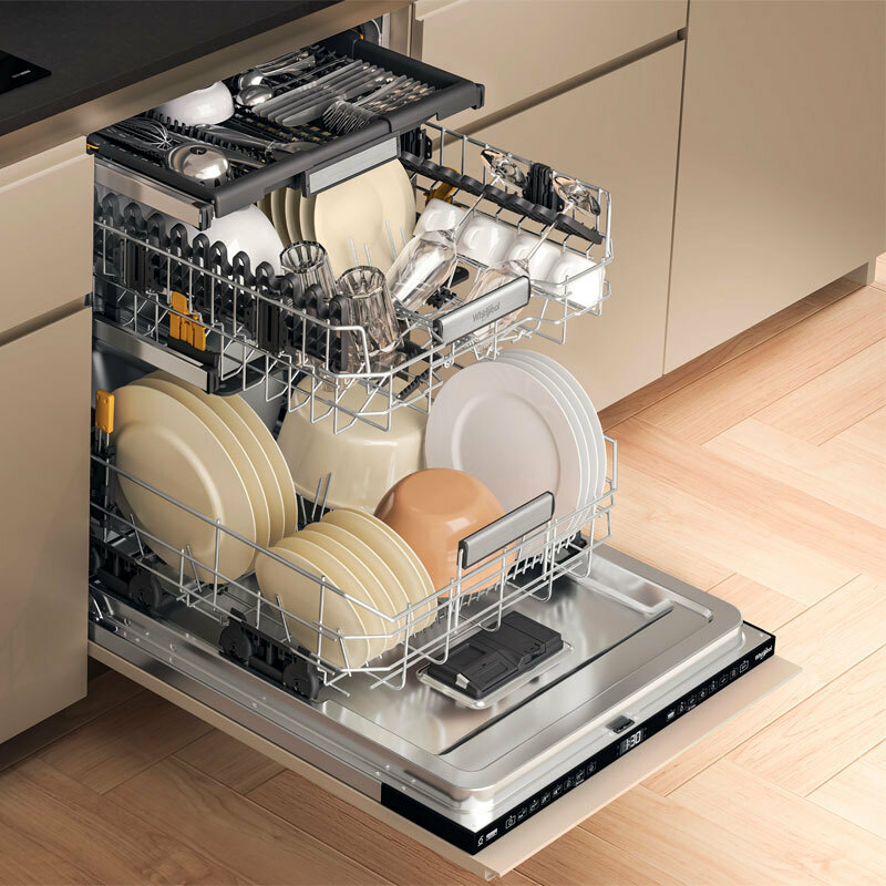 Lavavajillas integrable 60 cm Whirlpool WH7IA115B2M3TUS0 – 15 servicios, Clase A, Motor Inverter 10 años