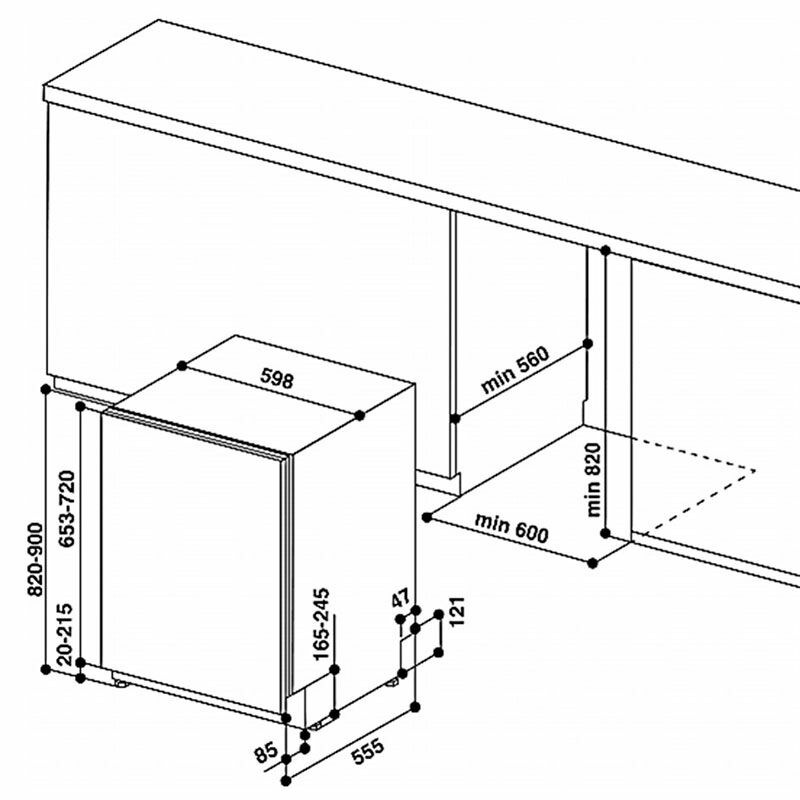 Lavavajillas integrable Whirlpool WI7020PF – 14 servicios, 9,5 L/ciclo, 46 dB