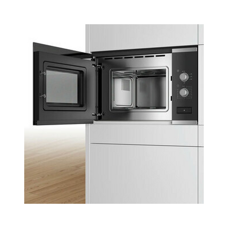 Microondas integrable Bosch BFL520MS0 – 20 L, 800 W Inverter, Acero inoxidable