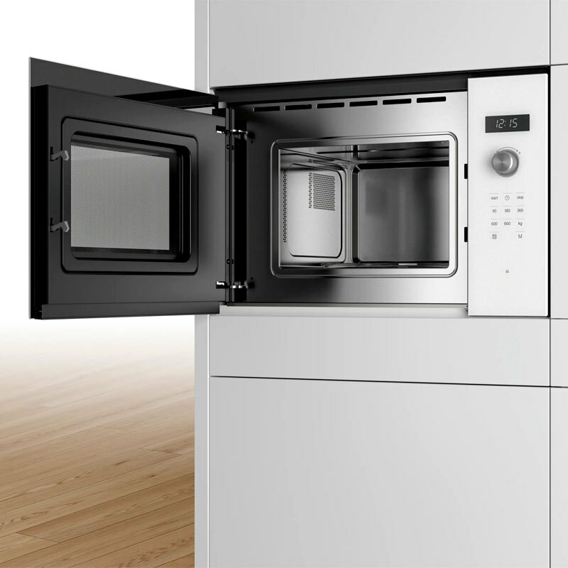 Microondas integrable Bosch BFL524MW0 – 20 L, 800 W, Display LED