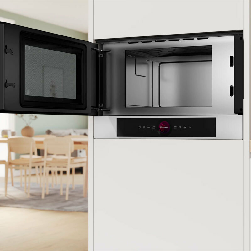 Microondas integrable Bosch BFL7221W1 – 21 L, 900 W Inverter, Display TFT táctil