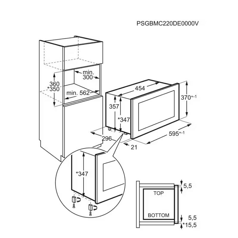 Microondas integrable Electrolux KMFD172TEW – 17 L, 800 W, Grill integrado
