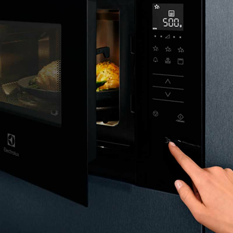 Microondas integrable Electrolux KMFD264TEX – 26 L, 900 W micro/800 W grill, Display LED táctil