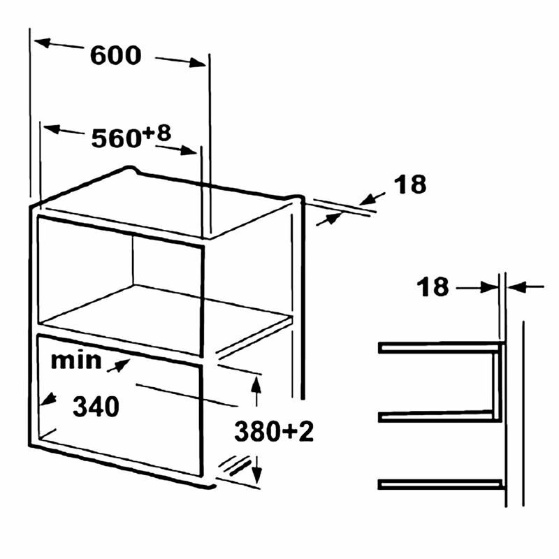 Microondas integrable Fagor 3MWB-20CEGN – 20 L, 800 W, Grill 1000 W