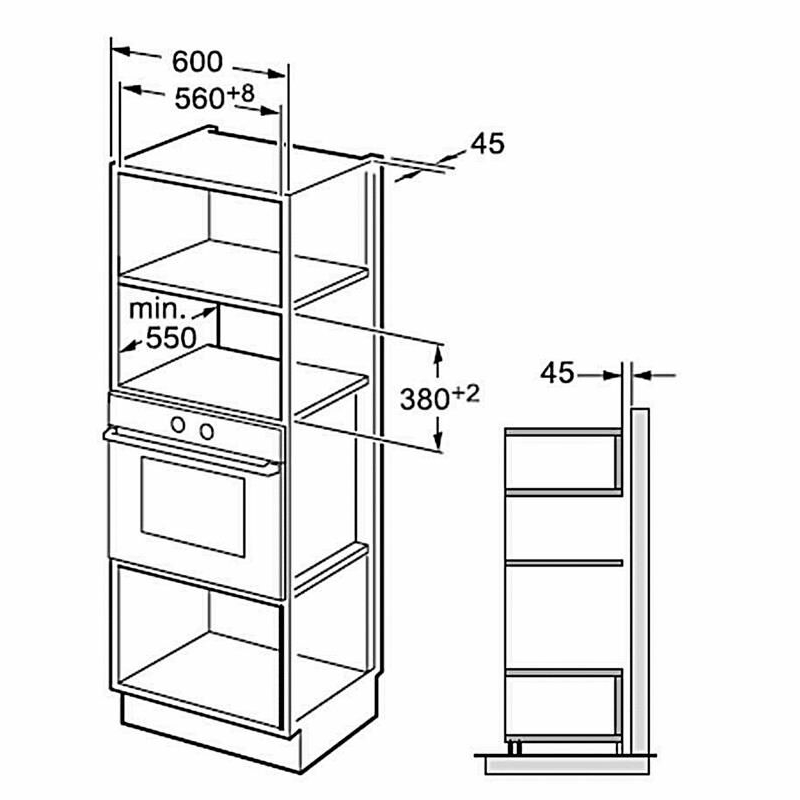 Microondas integrable Fagor 3MWB25BTCGN – 25 L, Grill 1000 W, Display LCD