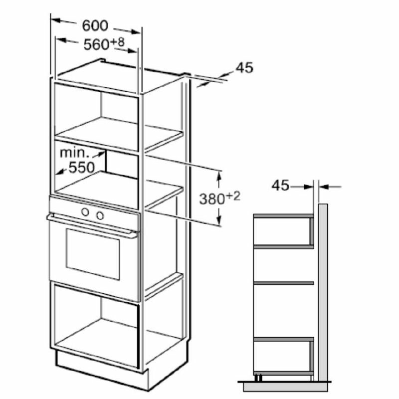 Microondas integrable Fagor 3MWB-25BTCGX – 25 L, 900 W microondas, Grill 1000 W