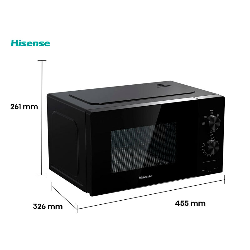 Microondas Hisense H20MOBP1G – 20 L, 700 W microondas/1000 W grill, bloqueo infantil