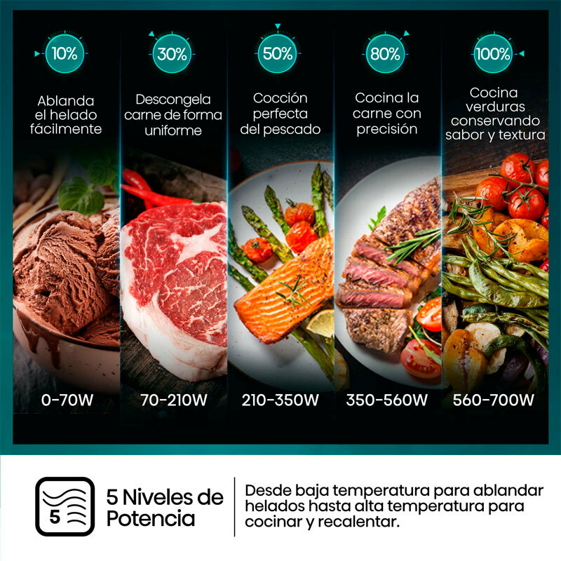 Microondas Hisense H20MOBP1HI – 20 L, Inverter, 700 W