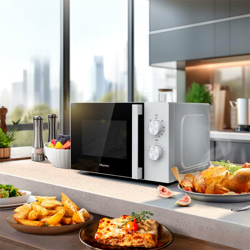 Microondas Hisense H20MOWP1HG – 20 L, 700 W, Grill 800 W