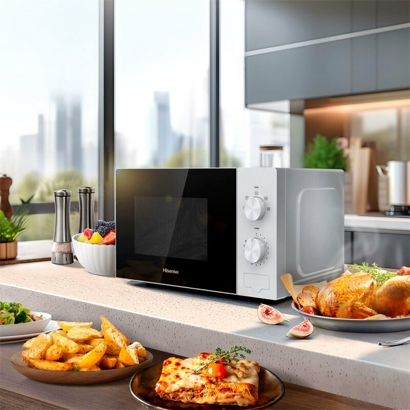 Microondas sobremesa Hisense H20MOWP1 – 20 L, 700 W, Bloqueo infantil