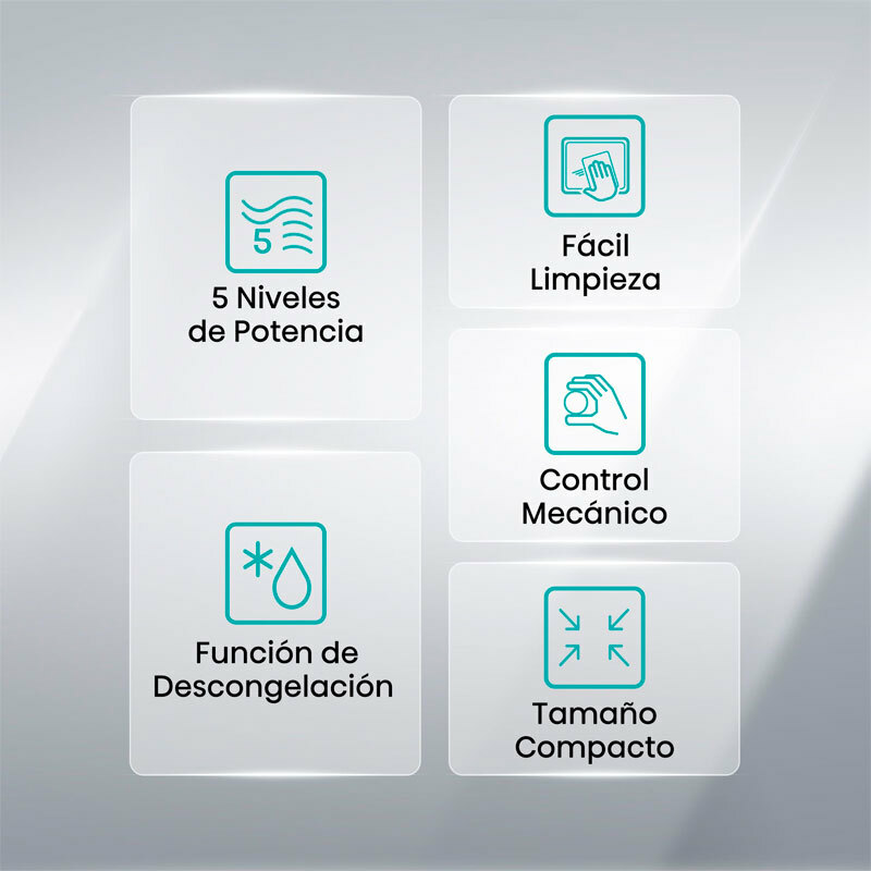 Microondas sobremesa Hisense H20MOWP1 – 20 L, 700 W, Bloqueo infantil