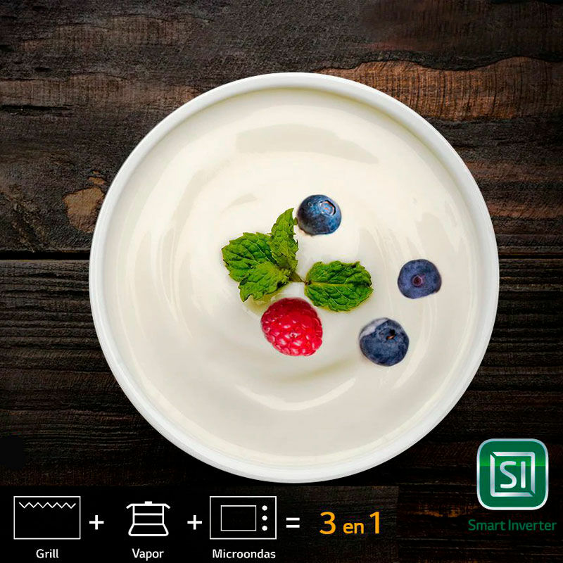 Microondas LG MH6535GIB – 25 L, Smart Inverter, Grill de cuarzo