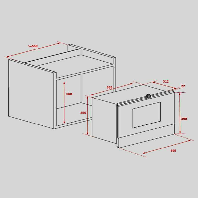 Microondas integrable Teka ML 822 BIS L – 22 L, Grill 1.200 W, Display digital