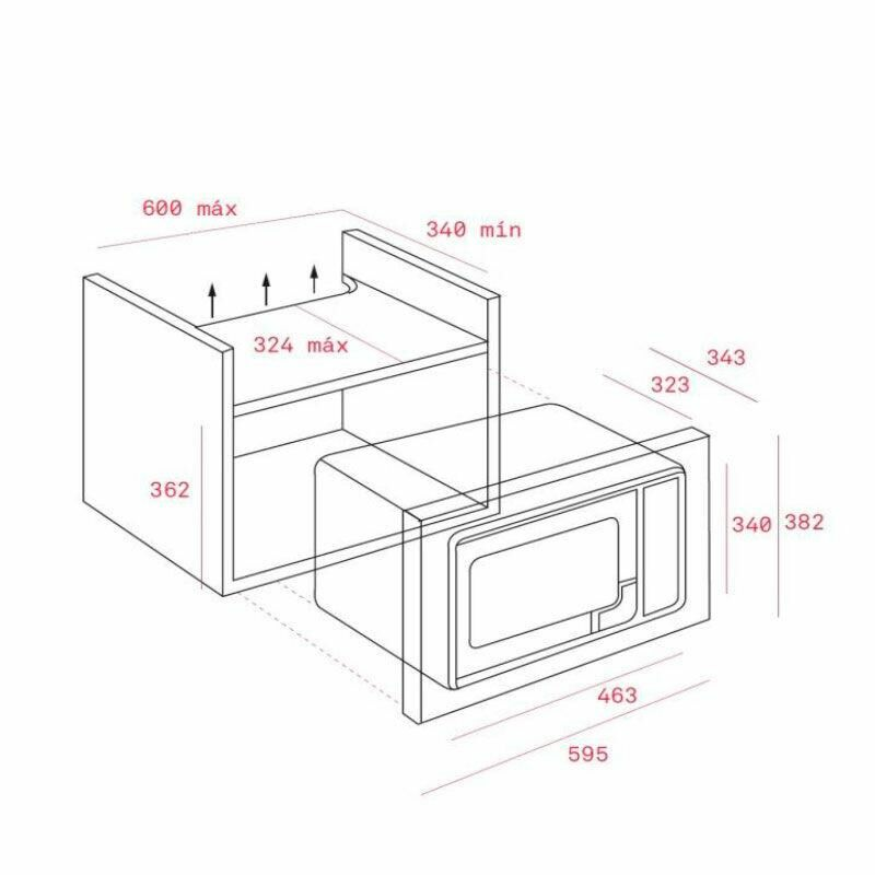 Microondas integrable Teka MWE 202 FI – 20 L, 800 W microondas, Grill 1000 W