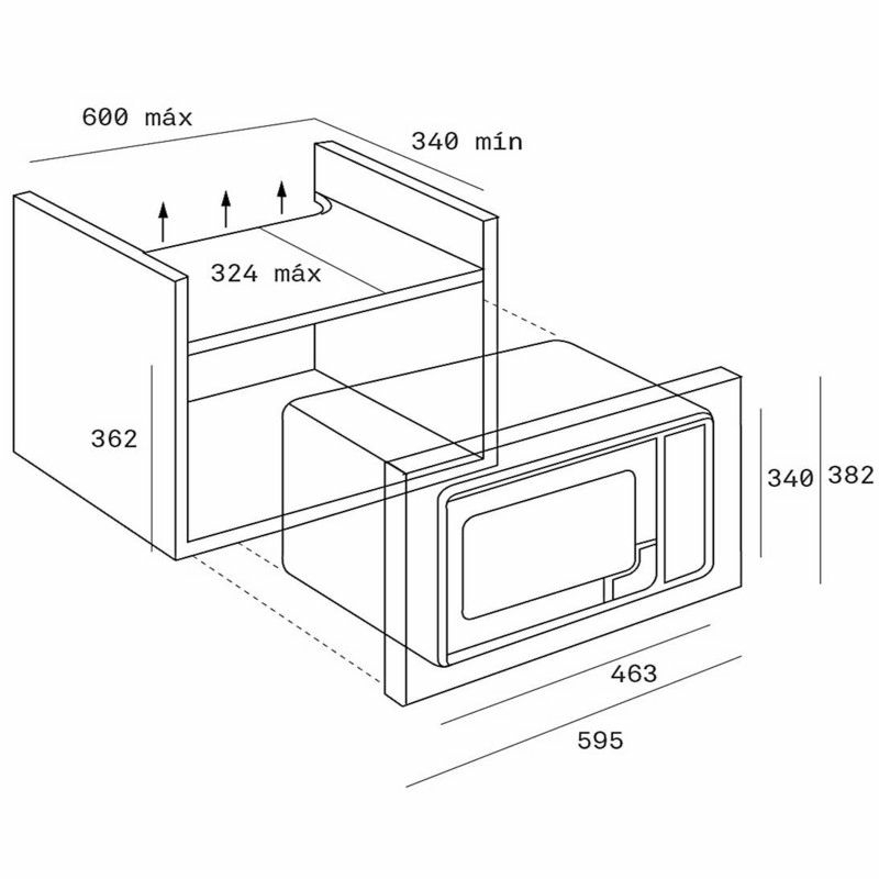 Microondas integrable Teka MWE 225 FI – 20 L, 800 W microondas, 1000 W grill