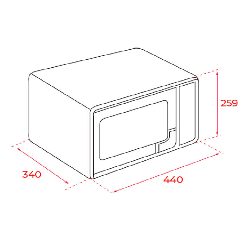 Microondas Teka MWE FS20 G WH – 20 L, 700 W, Grill 1000 W