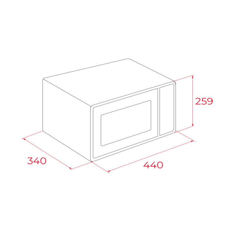 Microondas con grill Teka MWE FS20 G – 20 L, Grill 1000 W, Display digital