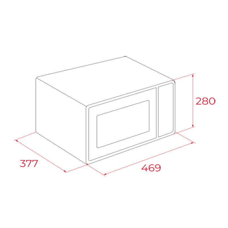 Microondas Teka MWE FS25 G SS – 25 L, 900 W, Grill 1000 W