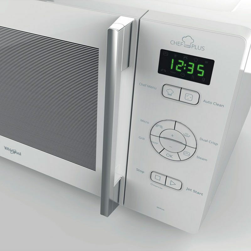 Microondas combinado Whirlpool MCP 346 WH – 25 L, Grill 800 W, DualCrisp