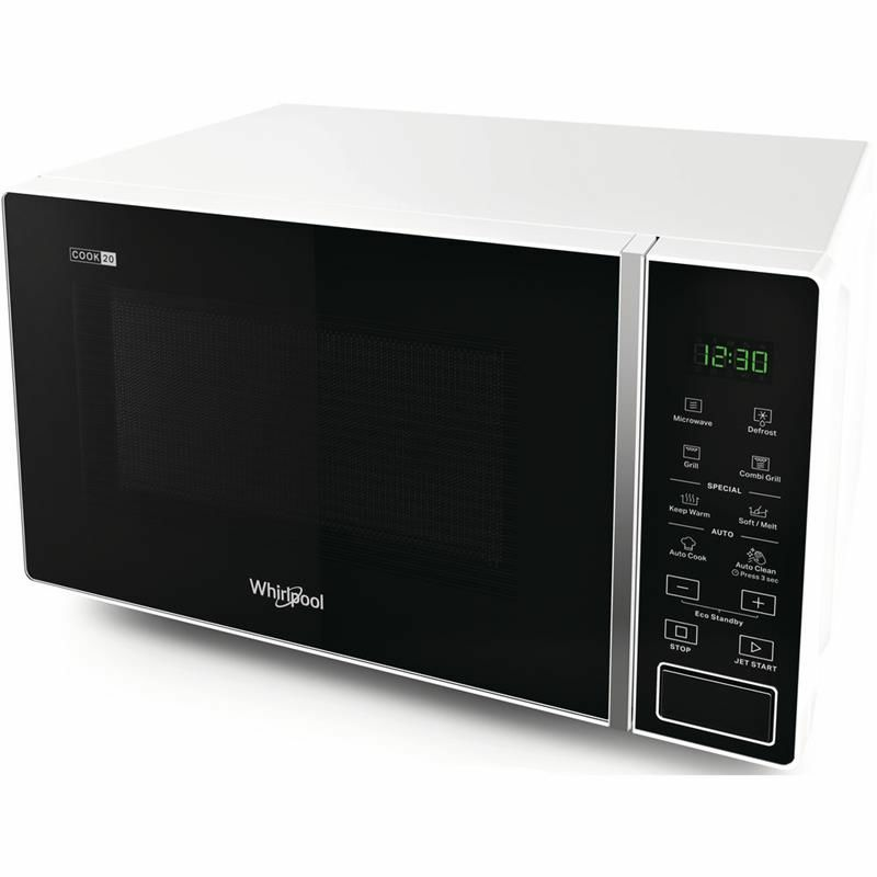 Microondas Whirlpool MWP203W – 20 L, 700 W microondas, Grill 1000 W