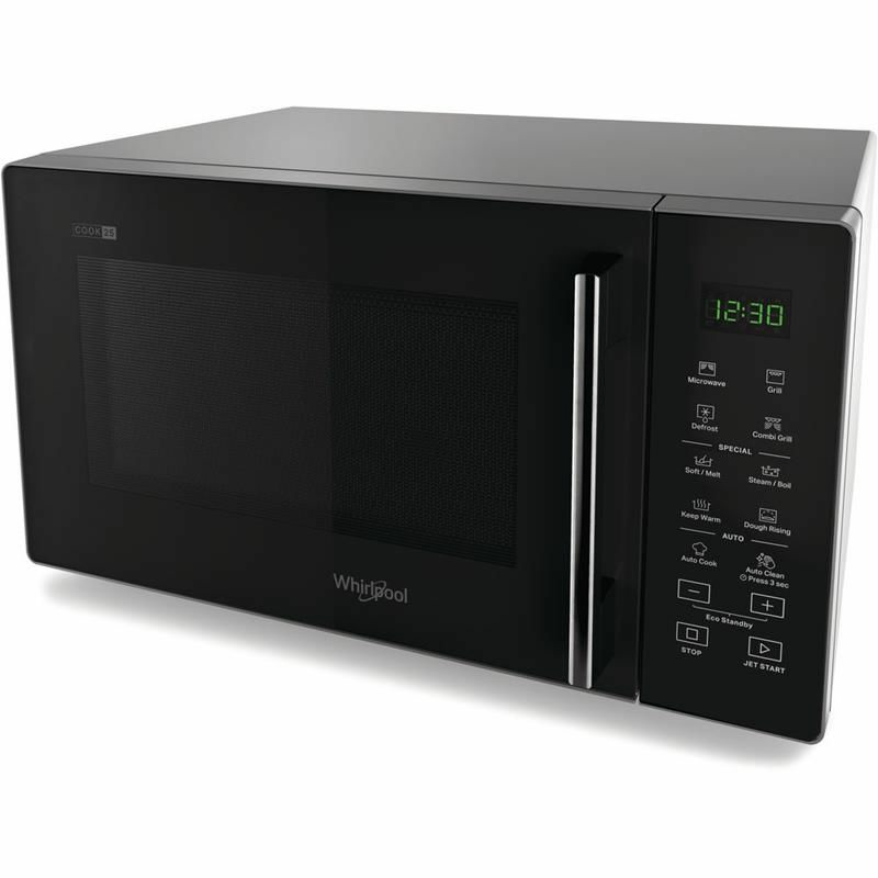 Microondas con grill Whirlpool MWP254SB – 25 L, 900 W microondas, 1000 W grill