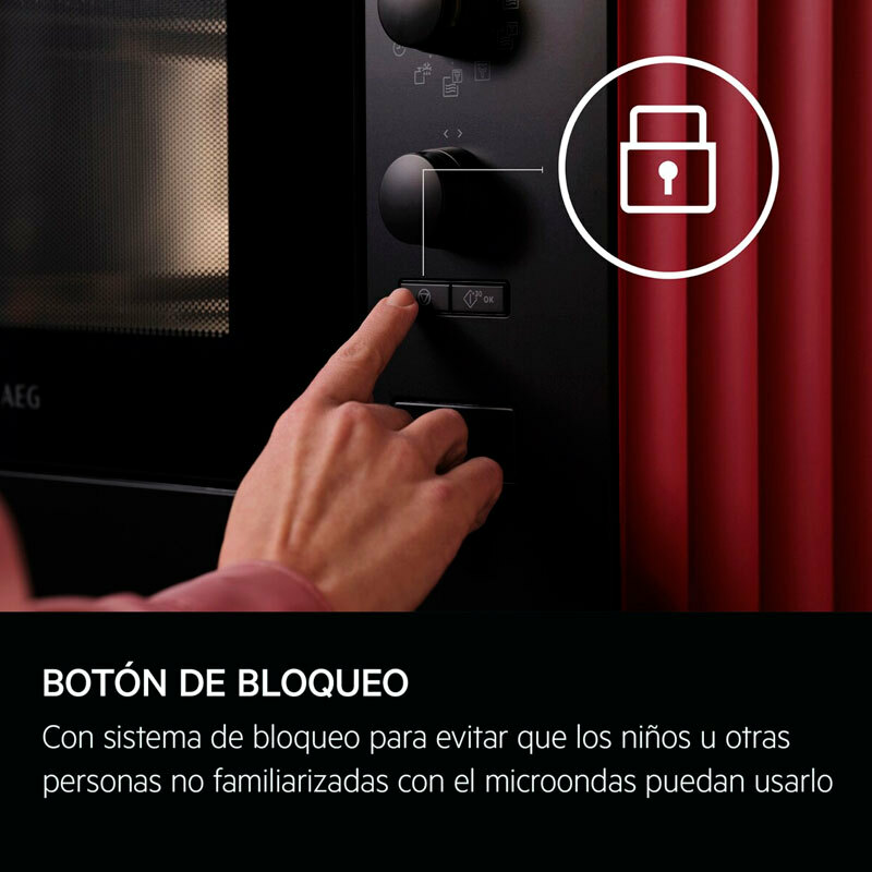 Microondas integrable AEG TS5GM25EB – 25 L, 900 W, Grill 1.000 W