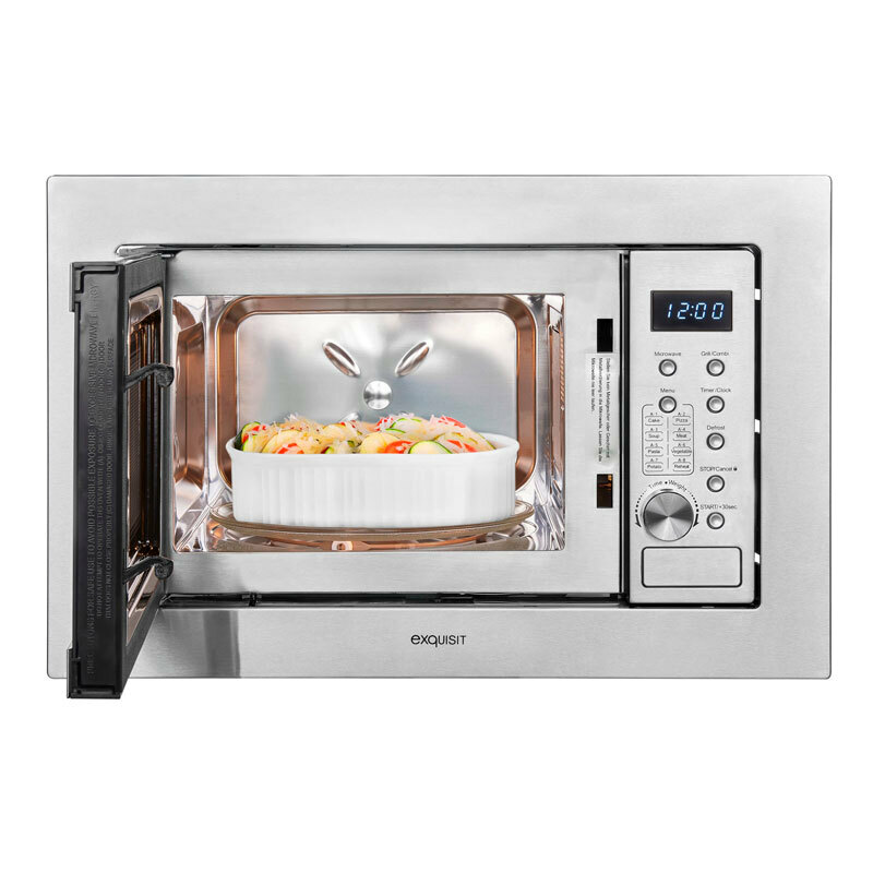 Microondas integrable Exquisit EMW20DG020 – 20 L, 800 W microondas, Grill 1000 W