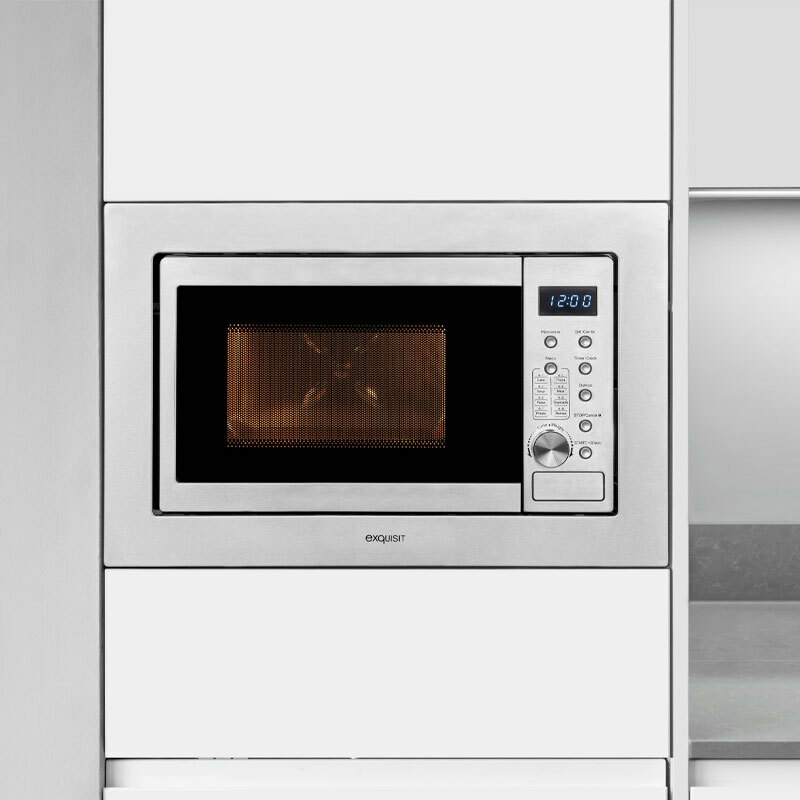 Microondas integrable Exquisit EMW20DG020 – 20 L, 800 W microondas, Grill 1000 W