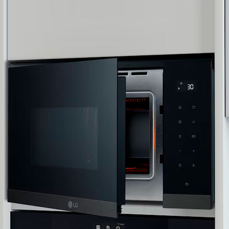 Microondas integrable LG MG7Z2593B – 25 L, grill 1000 W, cristal negro