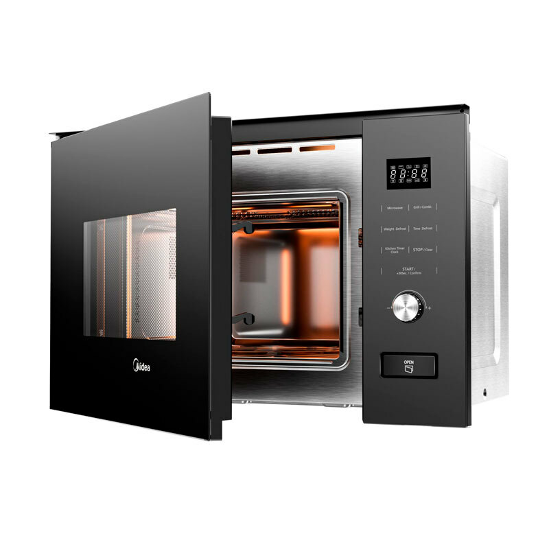 Microondas integrable Midea MBMTG820H-BK – 20 L, 800 W micro/1000 W grill, Control táctil y mando