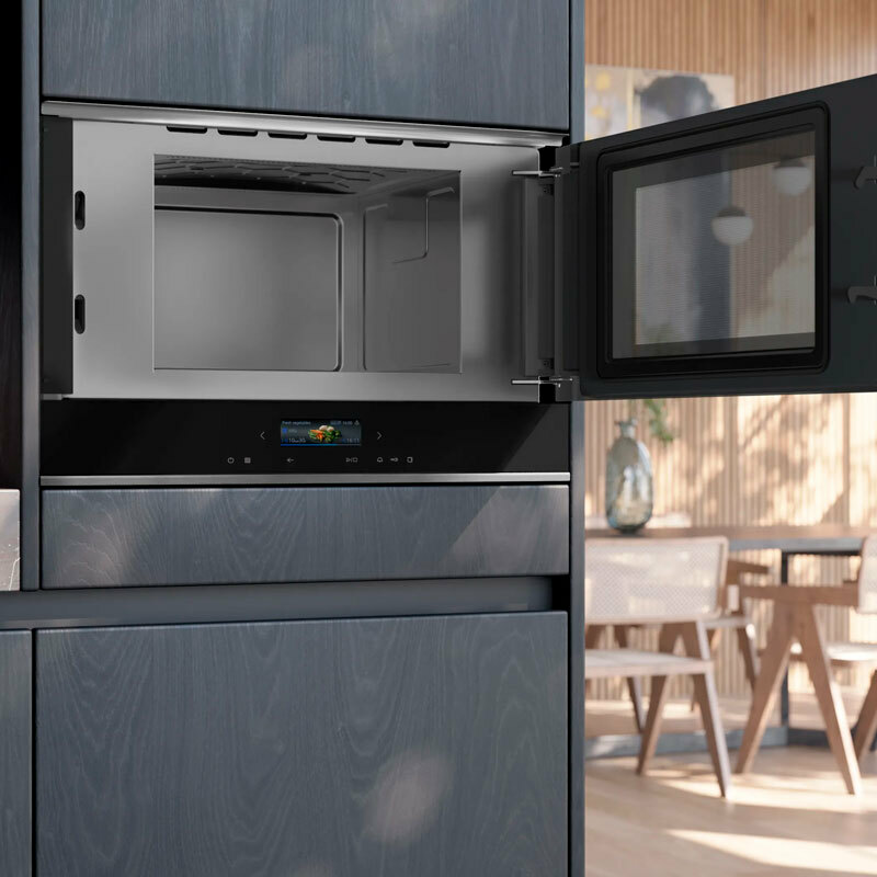 Microondas integrable Siemens BF722R1B1 – 21 L, 900 W Inverter, Base cerámica